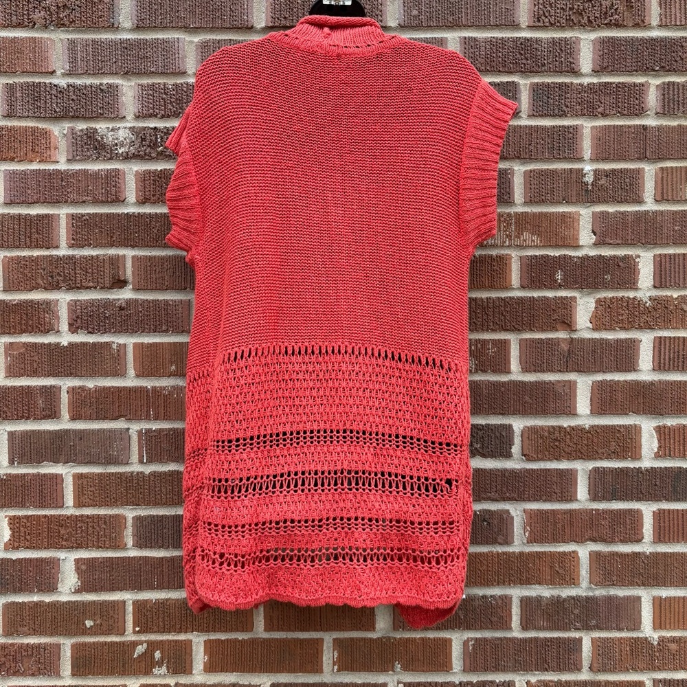Coldwater Creek Open Cardigan Size S Festival bohemian Cottage Core Linen Blend - Picture 2 of 7